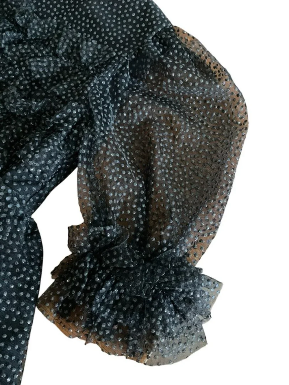 Patachou Girls Polka dot Tulle Dress Black Party Special Occasion Size 8 Years